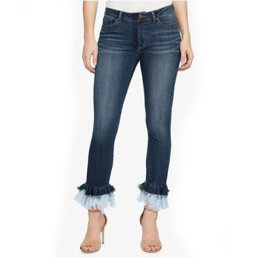 NWT WILLIAM RAST Cuff Kick Flare Skinny Jeans